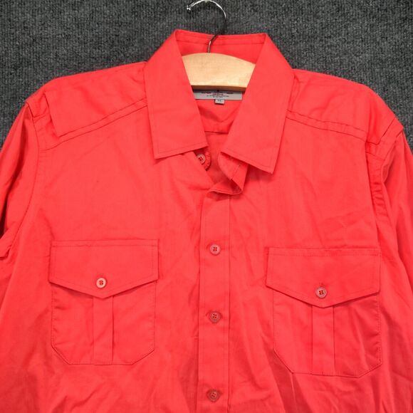 Amongst Others Men's Button Up Shirt Pink XL Long Sleeve Cotton Blend Casual - Picture 3 of 12